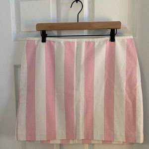 Madewell Pink & White Pencil Skirt